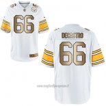 Maglia NFL Gold Game Pittsburgh Steelers Decastro Bianco