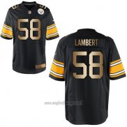 Maglia NFL Gold Game Pittsburgh Steelers Lambert Nero