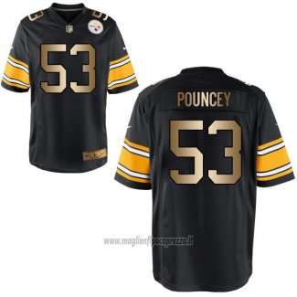 Maglia NFL Gold Game Pittsburgh Steelers Pouncey Nero