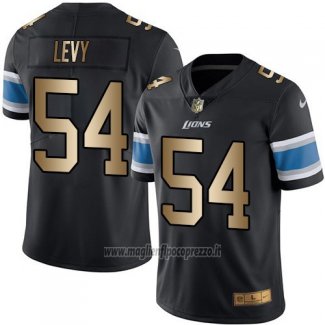 Maglia NFL Gold Legend Detroit Lions Levy Nero