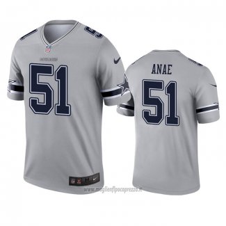 Maglia NFL Legend Dallas Cowboys Bradlee Anae Inverted Grigio