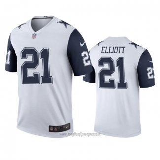 Maglia NFL Legend Dallas Cowboys Men Ezekiel Elliott Bianco Color Rush