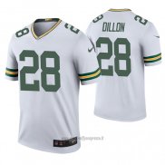 Maglia NFL Legend Green Bay Packers 28 Aj Dillon 2020 Bianco Color Rush