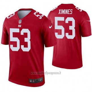 Maglia NFL Legend New York Giants 53 Oshane Ximines Inverted Rosso