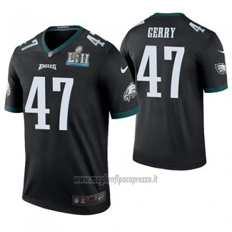 Maglia NFL Legend Philadelphia Eagles Nathan Gerry Nero Super Bowl Lii Champions Color Rush