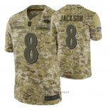 Maglia NFL Limited Baltimore Ravens 8 Lamar Jackson 2018 Salute To Service Camuffamento