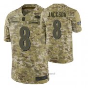 Maglia NFL Limited Baltimore Ravens 8 Lamar Jackson 2018 Salute To Service Camuffamento