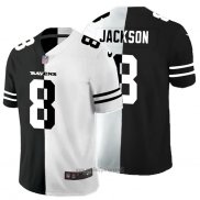 Maglia NFL Limited Baltimore Ravens Jackson Black White Split
