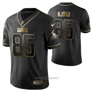 Maglia NFL Limited Cleveland Browns David Njoku Golden Edition Nero
