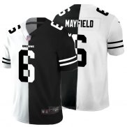 Maglia NFL Limited Cleveland Browns Mayfield White Black Split
