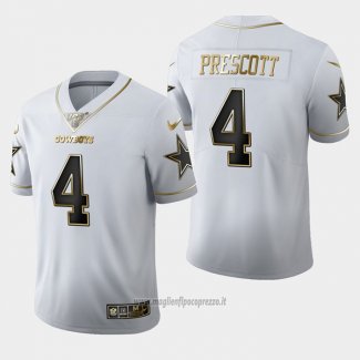 Maglia NFL Limited Dallas Cowboys Prescott Golden Edition Bianco