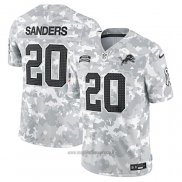 Maglia NFL Limited Detroit Lions Barry Sanders 2024 Salute To Service Retired Grigio