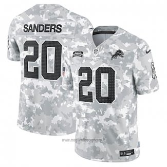 Maglia NFL Limited Detroit Lions Barry Sanders 2024 Salute To Service Retired Grigio