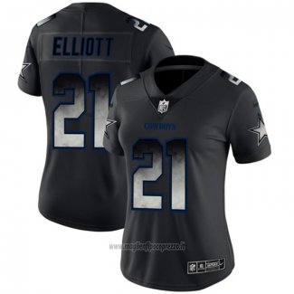 Maglia NFL Limited Donna Dallas Cowboys Elliott Smoke Fashion Nero