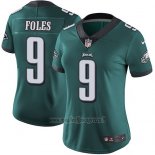 Maglia NFL Limited Donna Philadelphia Eagles 9 Nick Foles Verde Stitched Vapor Untouchable