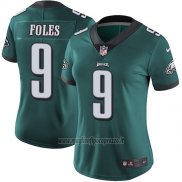 Maglia NFL Limited Donna Philadelphia Eagles 9 Nick Foles Verde Stitched Vapor Untouchable