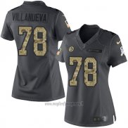 Maglia NFL Limited Donna Pittsburgh Steelers 78 Villanueva Grigio