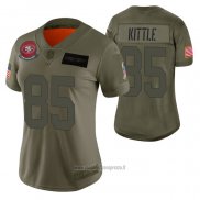 Maglia NFL Limited Donna San Francisco 49ers George Kittle 2019 Salute To Service Verde