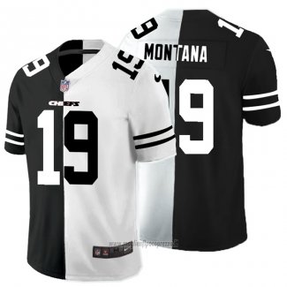 Maglia NFL Limited Kansas City Chiefs Montana Black White Split