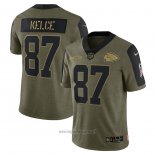 Maglia NFL Limited Kansas City Chiefs Travis Kelce 2021 Salute To Service Verde