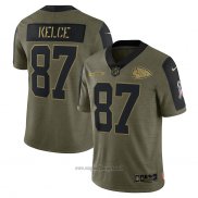 Maglia NFL Limited Kansas City Chiefs Travis Kelce 2021 Salute To Service Verde