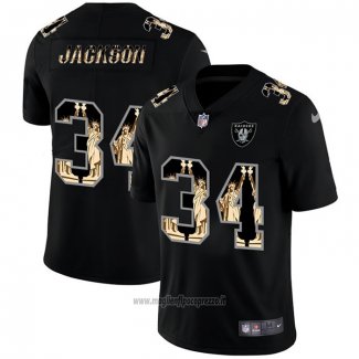 Maglia NFL Limited Las Vegas Raiders Jackson Statue Of Liberty Fashion Nero