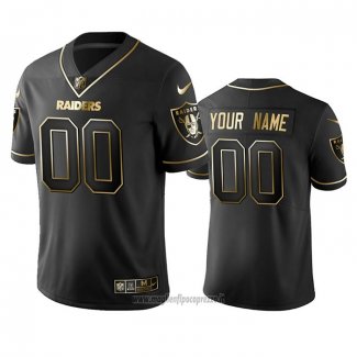 Maglia NFL Limited Las Vegas Raiders Personalizzate Golden Edition Nero