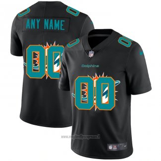 Maglia NFL Limited Miami Dolphins Personalizzate Logo Dual Overlap Nero