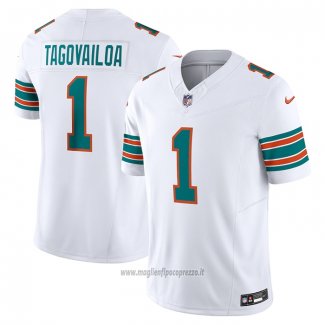 Maglia NFL Limited Miami Dolphins Tua Tagovailoa Vapor F.U.S.E. Bianco2