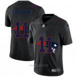 Maglia NFL Limited New England Patriots Edelman Logo Dual Overlap Nero