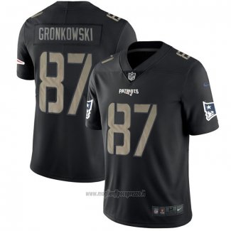Maglia NFL Limited New England Patriots Gronkowski Black Impact