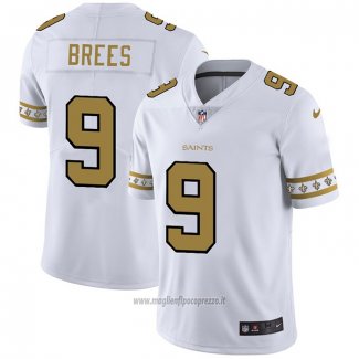 Maglia NFL Limited New Orleans Saints Brees Team Logo Fashion Bianco