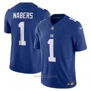 Maglia NFL Limited New York Giants Malik Nabers Vapor F.U.S.E. Blu