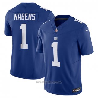 Maglia NFL Limited New York Giants Malik Nabers Vapor F.U.S.E. Blu