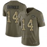 Maglia NFL Limited New York Jets 14 Sam Darnold Stitched 2017 Salute To Service