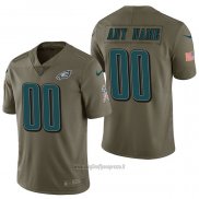 Maglia NFL Limited Philadelphia Eagles Personalizzate 2017 Salute To Service Verde