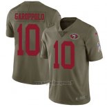 Maglia NFL Limited San Francisco 49ers 10 Jimmy Garoppolo Rosso Stitched 2017 Salute To Service