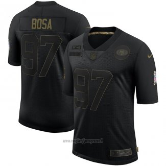 Maglia NFL Limited San Francisco 49ers Bosa 2020 Salute To Service Nero