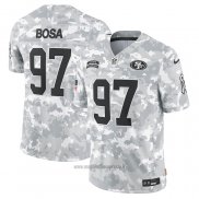 Maglia NFL Limited San Francisco 49ers Nick Bosa 2024 Salute To Service Grigio