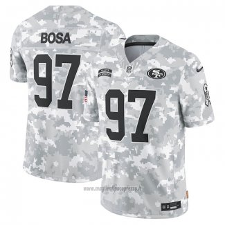 Maglia NFL Limited San Francisco 49ers Nick Bosa 2024 Salute To Service Grigio