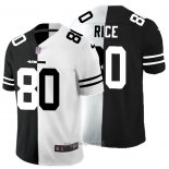 Maglia NFL Limited San Francisco 49ers Rice Black White Split