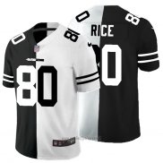 Maglia NFL Limited San Francisco 49ers Rice Black White Split