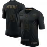 Maglia NFL Limited Seattle Seahawks Metcalf 2020 Salute To Service Nero
