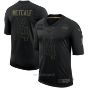 Maglia NFL Limited Seattle Seahawks Metcalf 2020 Salute To Service Nero