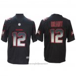 Maglia NFL Limited Tampa Bay Buccaneers 12 Tom Brady Smoke Fashion Nero