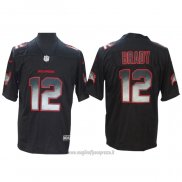 Maglia NFL Limited Tampa Bay Buccaneers 12 Tom Brady Smoke Fashion Nero