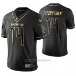 Maglia NFL Limited Tampa Bay Buccaneers Ryan Fitzpatrick Golden Edition Nero