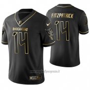 Maglia NFL Limited Tampa Bay Buccaneers Ryan Fitzpatrick Golden Edition Nero
