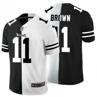 Maglia NFL Limited Tennessee Titans Brown Black White Split