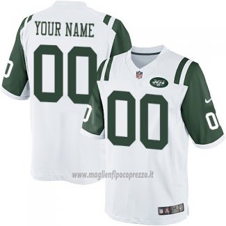 Maglia NFL New York Jets Personalizzate Bianco